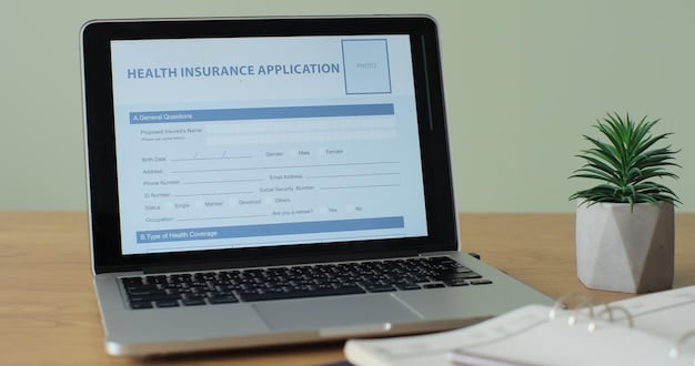 A close-up shot of a healthcare enrollment form, with emphasis on the sections related to financial assistance and subsidies, highlighting the affordability aspects of the new policies.