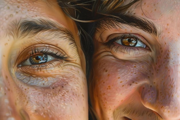 A detailed illustration comparing a healthy macula with one affected by Age-Related Macular Degeneration. The healthy macula is vibrant and clear, while the AMD-affected macula shows signs of deterioration with drusen deposits and distorted features, focusing on a side-by-side anatomical comparison.