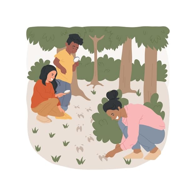 A group of volunteers planting trees in a deforested area, illustrating community involvement in environmental restoration. The volunteers are smiling and working together, showing a sense of purpose and collaboration. The scene is set in a rural area, with rolling hills and a clear blue sky.