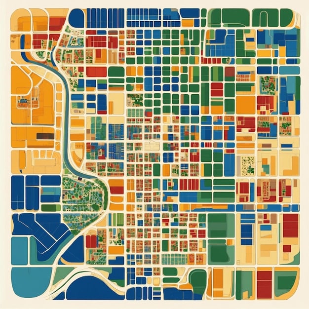 A map of a city divided into different districts, with each district color-coded to represent the level of need in terms of access to healthcare services. The map is interactive, allowing users to zoom in and explore specific areas.
