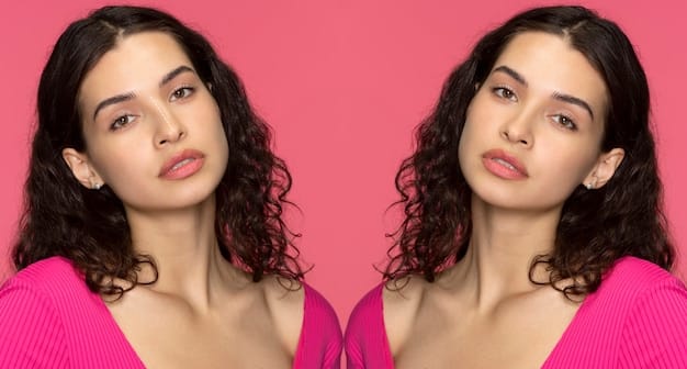 A split image showing a patient before and after lip augmentation. The 'before' image shows thin lips, while the 'after' image shows subtly fuller lips with a more defined shape, maintaining a natural appearance. The images are well-lit and high-resolution, demonstrating the effectiveness of the lip augmentation procedure.