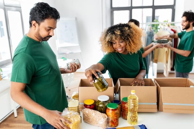 A diverse group of consumers reading supplement labels in a health food store, highlighting the importance of clear and accurate labeling for informed decision-making. The scene emphasizes consumer empowerment and health awareness.
