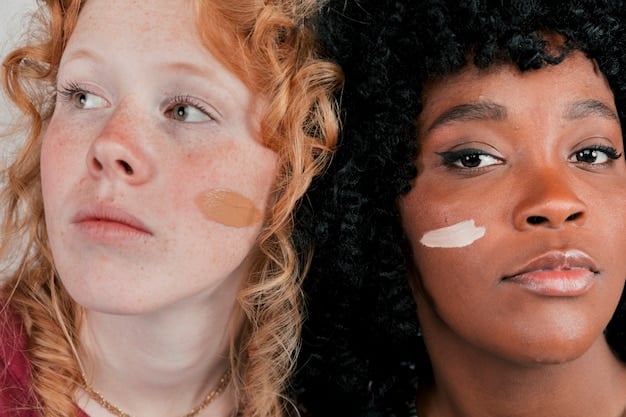 Three different faces showing dry, oily and normal skin marked and the products to use according to their skin type.