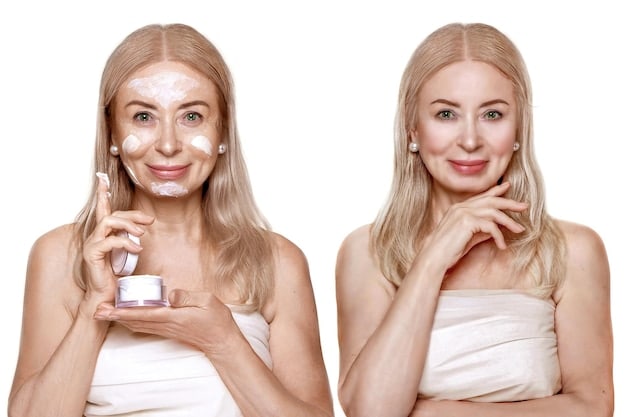 A split-screen image comparing two skin care routines, one with rich, moisturizing creams for dry skin and the other with light, oil-free serums for oily skin, illustrating the importance of matching products to skin types.