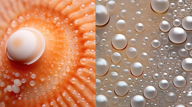 A comparison image showing two skin cells: one healthy with a strong ceramide barrier, preventing moisture loss, and another damaged with a weakened barrier, showing water escaping.
