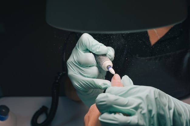 A close-up shot of a surgeon using a micro-instrument during a simulated minimally invasive rhinoplasty procedure, emphasizing precision and gentle technique.