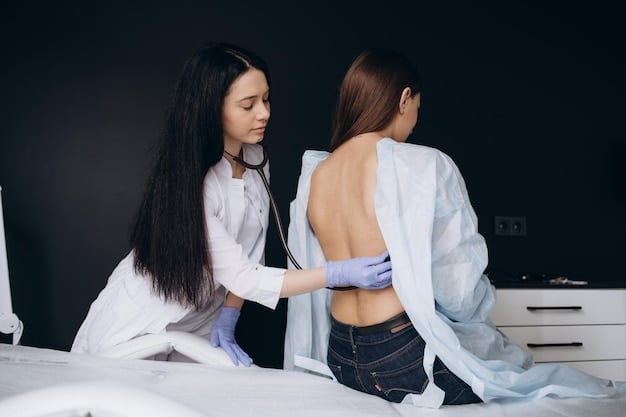 A patient consulting with a plastic surgeon, pointing to areas of concern on their thighs, emphasizing the importance of detailed discussion about risks and expectations.