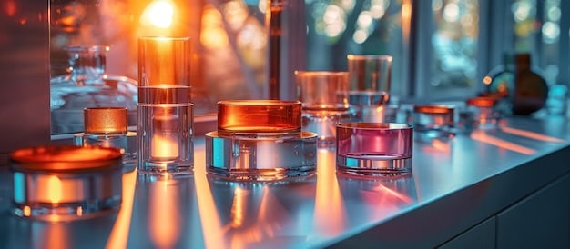 A close-up of a scientific laboratory setting, with beakers and test tubes under bright lights, symbolizing research and regulatory scrutiny of supplements.
