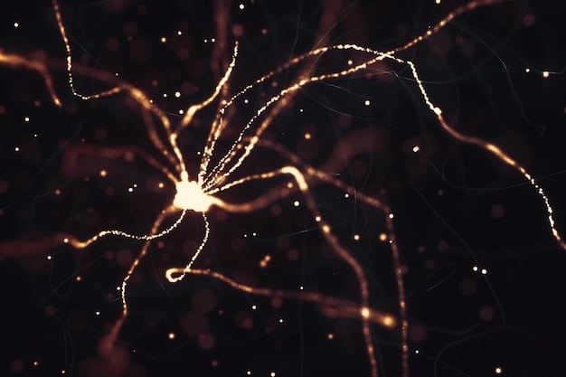 A detailed schematic illustration showing neurons firing and making connections, with glowing pathways representing enhanced cognitive function, overlaid with subtle images of Lion's Mane mushroom and Bacopa Monnieri leaves.