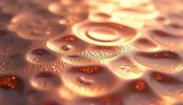 A close-up, macro shot of healthy human skin cells undergoing repair, with glowing, energetic mitochondria visible. The image uses scientific imaging aesthetics to convey cellular activity and renewal, symbolizing the benefits of NAD+ boosters.