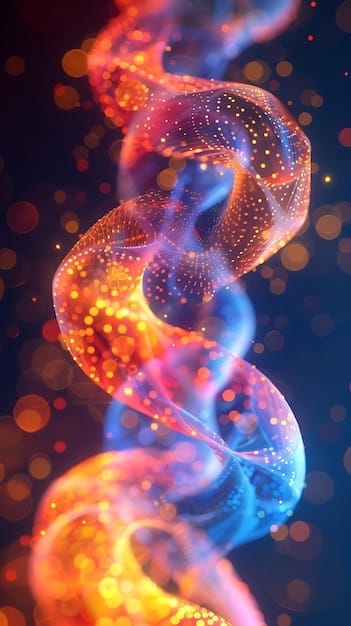 A conceptual image showing a molecular model of a telomere being protected or lengthened by an abstract representation of a supplement. Focus on cellular level, bright and optimistic colors.
