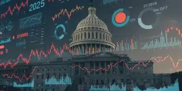 Infographic showing 2025 economic outlook with inflation and unemployment data