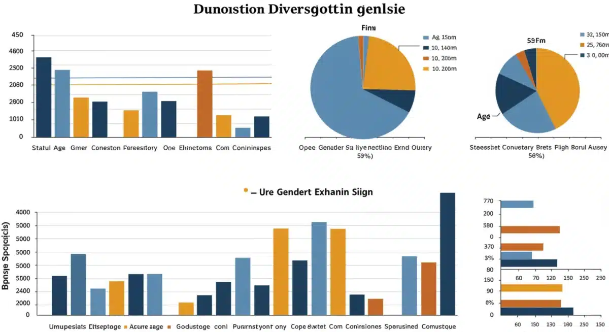 Demographic breakdown of voter preferences in recent political polls