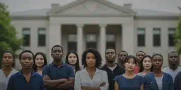 Diverse group of people contemplating immigration policy changes