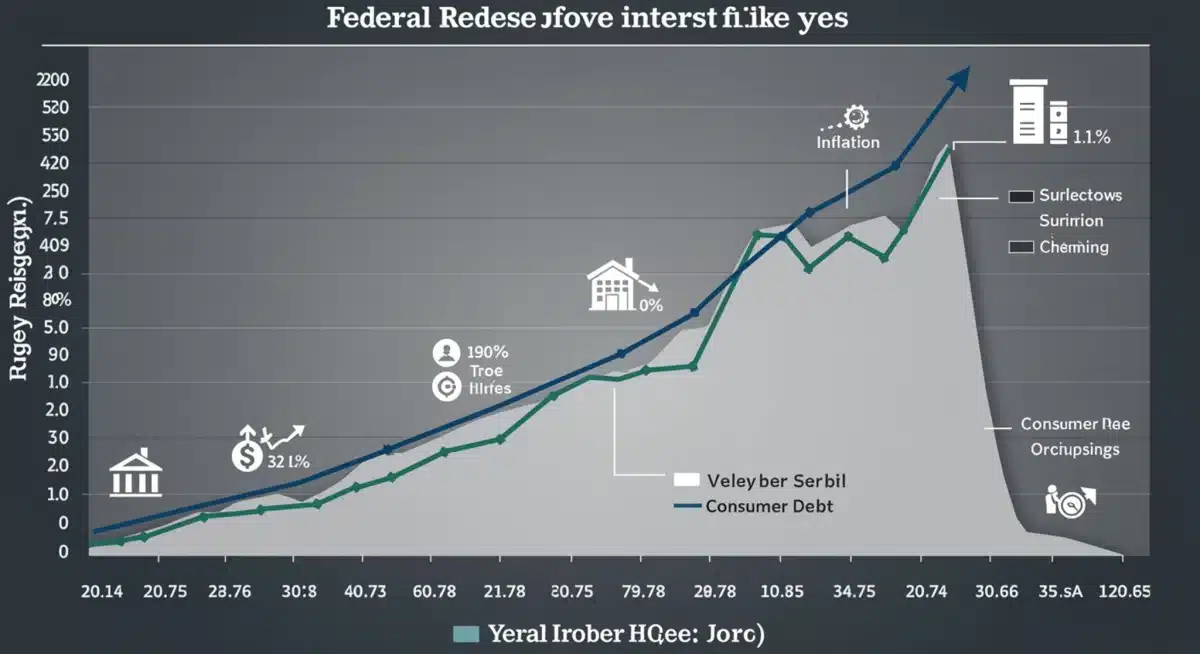 Federal Reserve interest rate hikes impacting US economic stability.