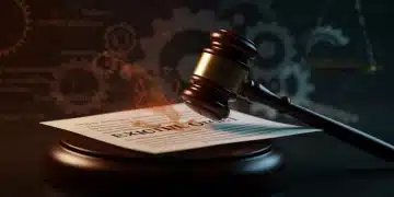 Gavel on executive order document, symbolizing regulatory impact