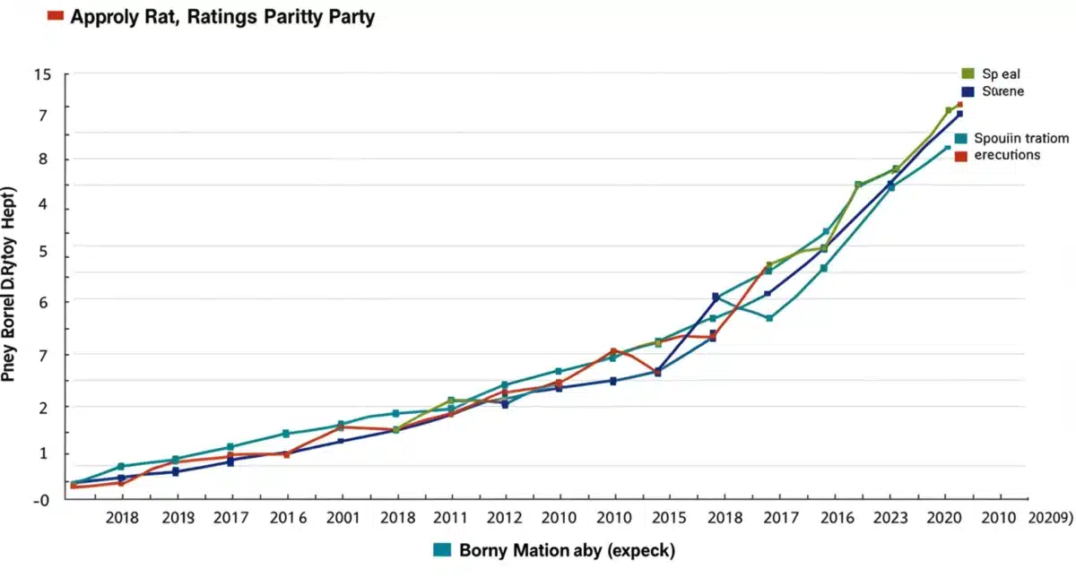 Historical trends in political approval ratings over time