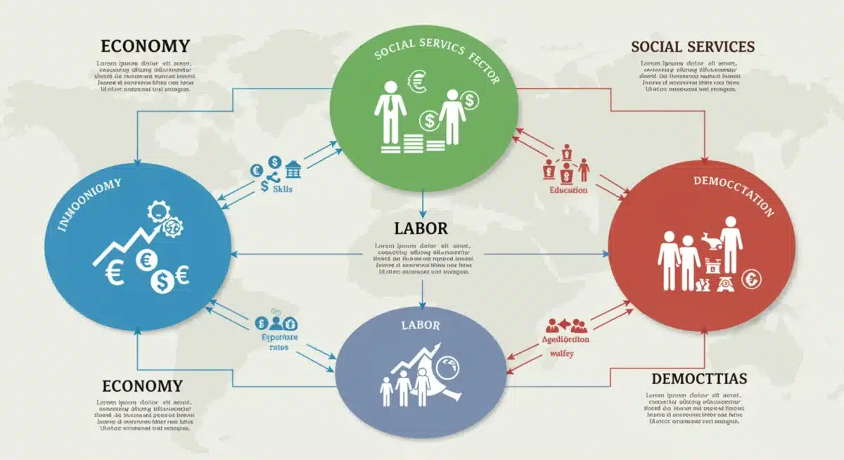 Infographic showing ripple effects of immigration policy