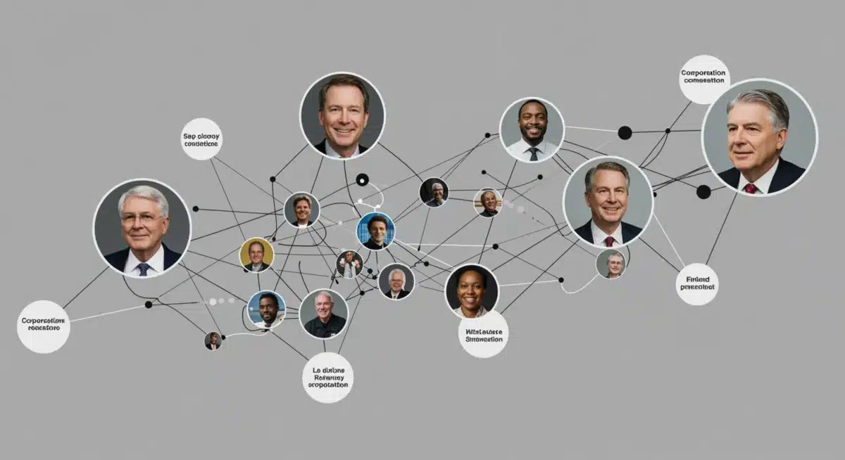 Interconnections between lobbying groups and politicians