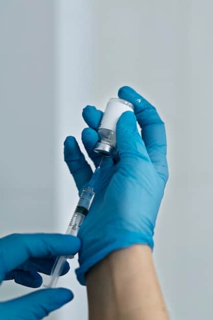 Detailed close-up of a medical professional's hands carefully injecting dermal filler into a patient's nose, highlighting precision and sterile environment.