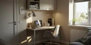 Stylish and functional small home office design with minimalist decor