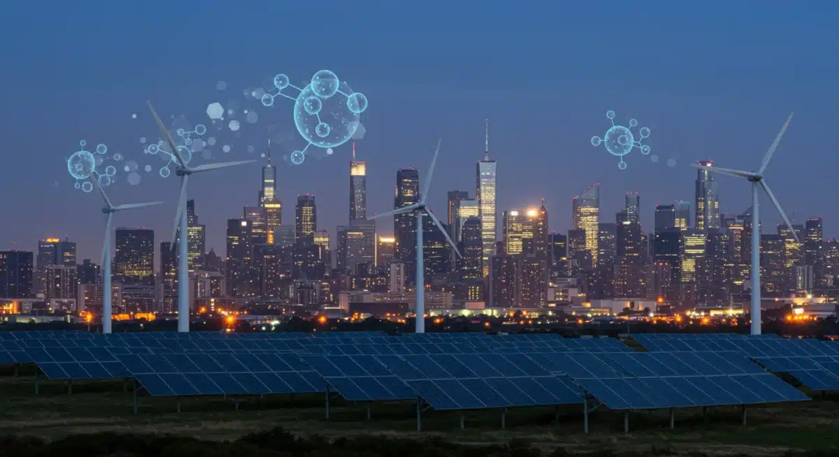 Bio-engineered solutions for sustainable energy in a modern city.