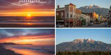 Captivating collage of diverse landscapes in underrated US travel spots