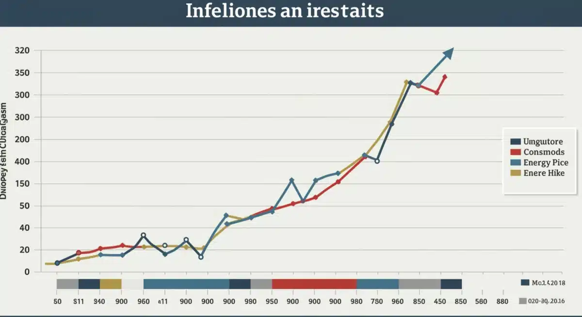 Graph illustrating rising US inflation due to supply chain pressures.
