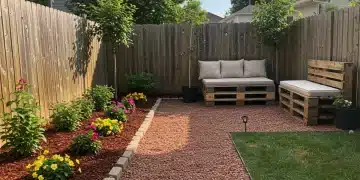 Vibrant backyard makeover with budget landscaping elements
